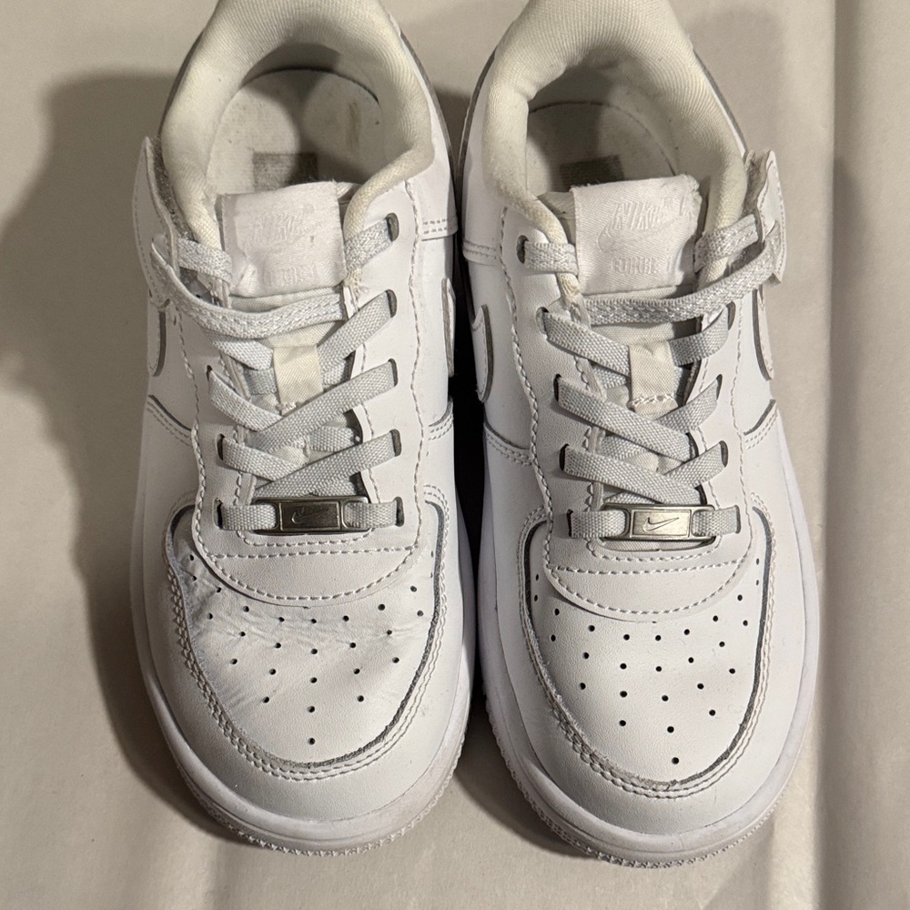 Nike Kids White Leather Sneakers